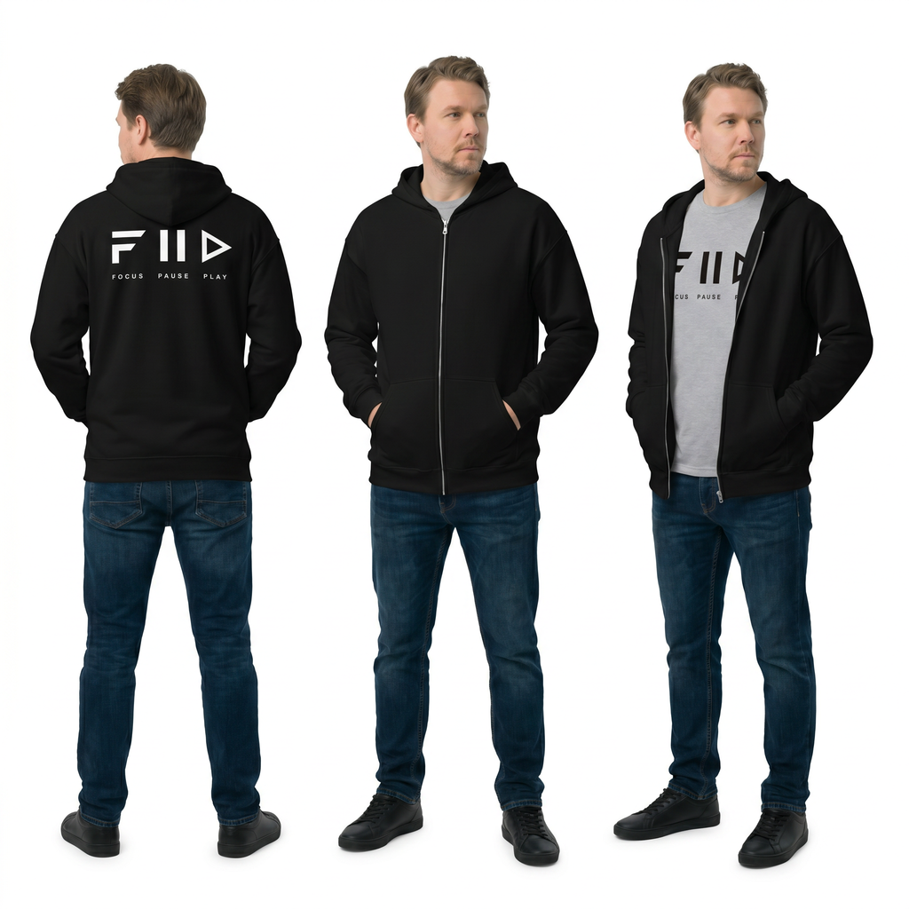 Unisex Heavy Blend Zip Hoodie - FIID - Backprint