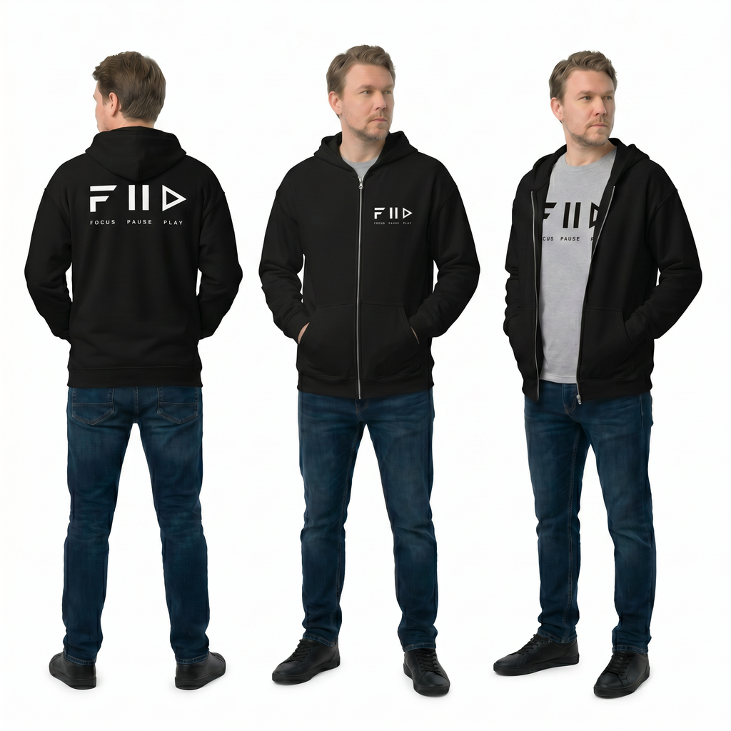 Unisex Heavy Blend Zip Hoodie - FIID - Backprint