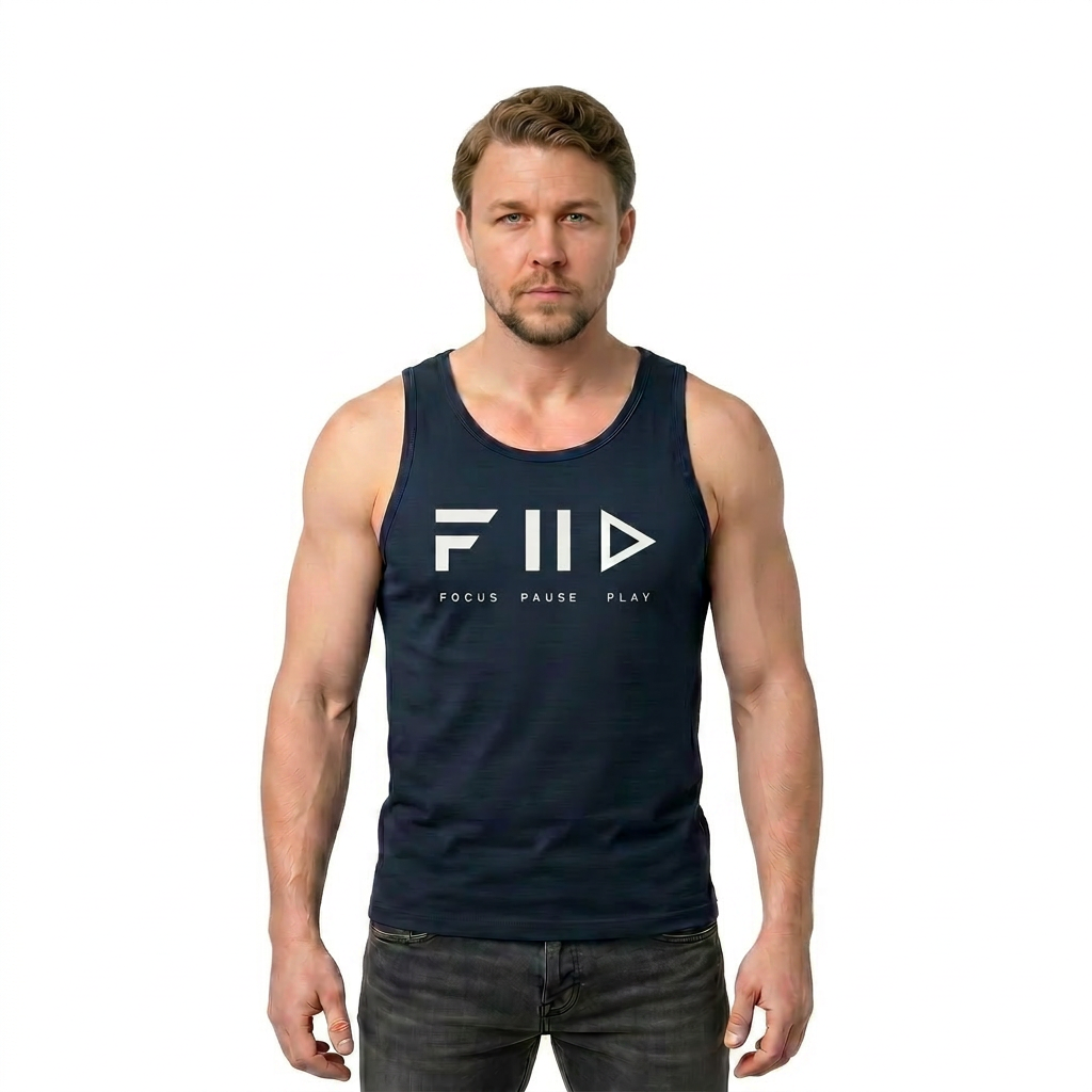 Men’s Premium Tank Top - FIID - White Print